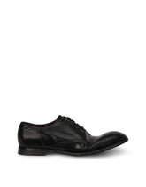 Vintage-finish calfskin derby shoes - | Dolce & Gabbana