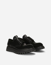 Brushed calfskin Derby shoes with extra-light sole - | Dolce & Gabbana