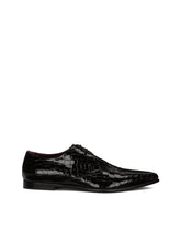 Crocodile-print calfskin Derby shoes - | Dolce & Gabbana