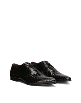 Crocodile-print calfskin Derby shoes - | Dolce & Gabbana
