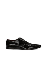 Crocodile-print calfskin Derby shoes - | Dolce & Gabbana
