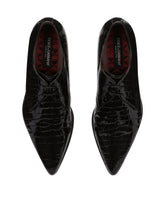 Crocodile-print calfskin Derby shoes - | Dolce & Gabbana