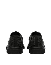 Suede Derby shoes with fusible rhinestone detailing - | Dolce & Gabbana
