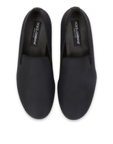 Dolce & Gabbana Slipper In Dark Blue Chevron Jacquard - | Dolce & Gabbana