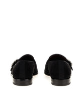 Suede loafers with baroque DG logo - | Dolce & Gabbana