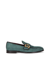 Suede loafers with baroque DG logo - | Dolce & Gabbana