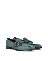 Suede loafers with baroque DG logo - | Dolce & Gabbana