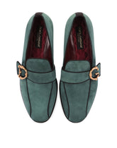 Suede loafers with baroque DG logo - | Dolce & Gabbana