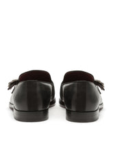 Calfskin loafers with DG logo - | Dolce & Gabbana