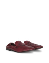Calfskin loafers with DG coat of arms embroidery - | Dolce & Gabbana