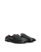 Calfskin loafers with DG coat of arms embroidery - | Dolce & Gabbana