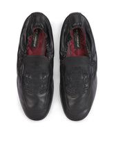 Calfskin loafers with DG coat of arms embroidery - | Dolce & Gabbana