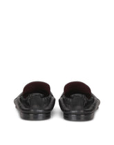Calfskin loafers with DG coat of arms embroidery - | Dolce & Gabbana