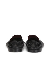 Calfskin loafers with branded tag - | Dolce & Gabbana