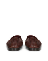 Calfskin loafers with branded tag - | Dolce & Gabbana
