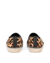 Leopard-print pony hair espadrilles with branded plate - | Dolce & Gabbana