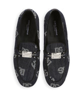 Denim loafers with logo - | Dolce & Gabbana