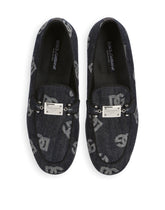 Denim loafers with logo - | Dolce & Gabbana