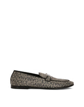 Jacquard slippers with logo tag - | Dolce & Gabbana