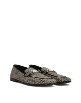 Jacquard slippers with logo tag - | Dolce & Gabbana
