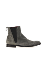 Velvet calfskin chelsea boots - | Dolce & Gabbana