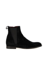 Velvet calfskin chelsea boots - | Dolce & Gabbana