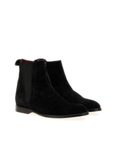 Velvet calfskin chelsea boots - | Dolce & Gabbana