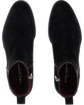 Velvet calfskin chelsea boots - | Dolce & Gabbana