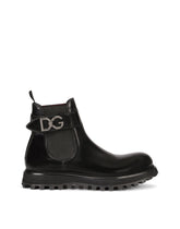 Brushed calfskin ankle boots with extra-light sole - | Dolce & Gabbana
