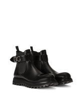 Brushed calfskin ankle boots with extra-light sole - | Dolce & Gabbana