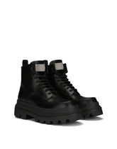 Calfskin hi-trekking ankle boots - | Dolce & Gabbana