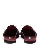 Velvet slippers with coat of arms embroidery - | Dolce & Gabbana