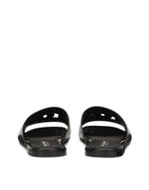 Crocodile-print calfskin Pantheon sliders - | Dolce & Gabbana