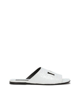 Crocodile-print calfskin Pantheon sliders - | Dolce & Gabbana