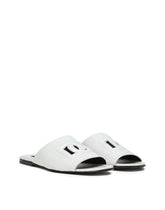 Crocodile-print calfskin Pantheon sliders - | Dolce & Gabbana