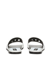 Crocodile-print calfskin Pantheon sliders - | Dolce & Gabbana