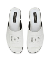Crocodile-print calfskin Pantheon sliders - | Dolce & Gabbana