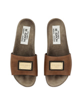 Calfskin sliders - | Dolce & Gabbana