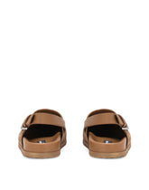 Suede mules with logo tag - | Dolce & Gabbana