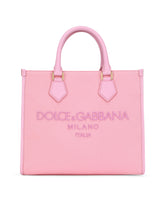 Canvas shopper with embroidered logo - | Dolce & Gabbana