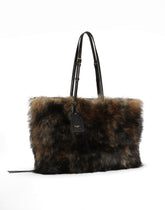 Athens shopping bag with fur - | Dolce & Gabbana