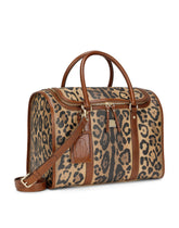 Small carry bag in leo crepe with logo tag - | Dolce & Gabbana