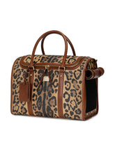 Small carry bag in leo crepe with logo tag - | Dolce & Gabbana
