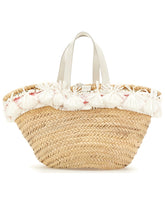 STRAW KENDRA COFFA BAG WITH EMBROIDERY - | Dolce & Gabbana