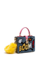 Velvet Dolce Box bag with embroidery - | Dolce & Gabbana
