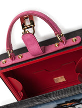 Velvet Dolce Box bag with embroidery - | Dolce & Gabbana