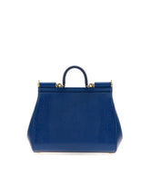 Medium iguana print calfskin Sicily bag with crystal DG logo patch - | Dolce & Gabbana