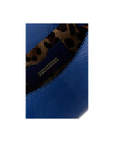 Medium iguana print calfskin Sicily bag with crystal DG logo patch - | Dolce & Gabbana