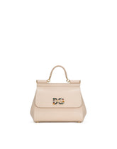 Medium iguana print calfskin Sicily bag with crystal DG logo patch - | Dolce & Gabbana