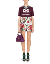 Medium iguana print calfskin Sicily bag with crystal DG logo patch - | Dolce & Gabbana